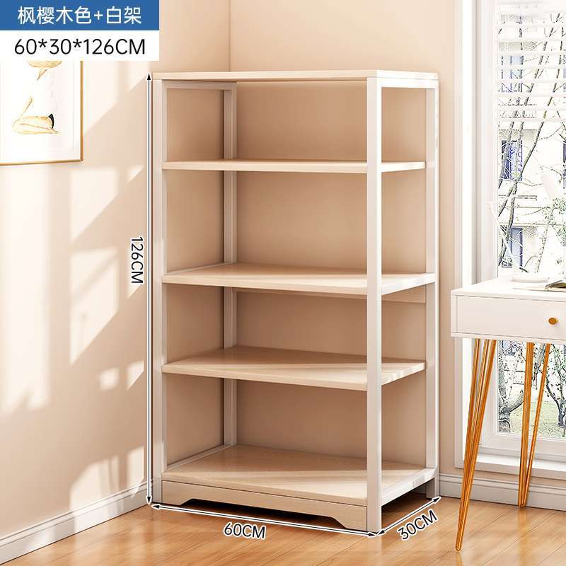 رفوف مطبخ خشبية مكونة من 5 دفات بهيكل معدني