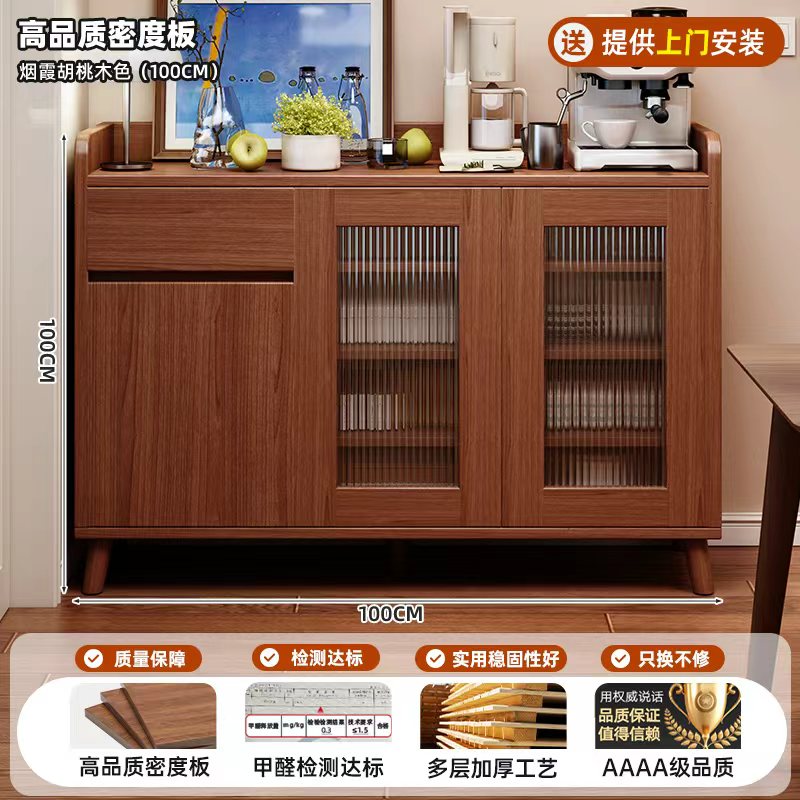 كوفي كورنر خشبي لون بني بشكل عصري